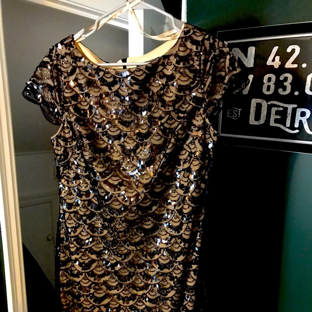 Sequined, formal dress, size 10